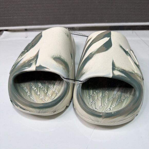 Quiksilver Men\'s Slide Sandals Camo Green Beige Size 13 Durable Slip-On Comfort